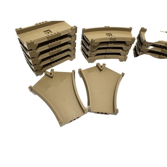 Lego Racers Track System Off-Road Smooth Curve & Straight Racers 4588 Grey Beige - Picture 3 of 9